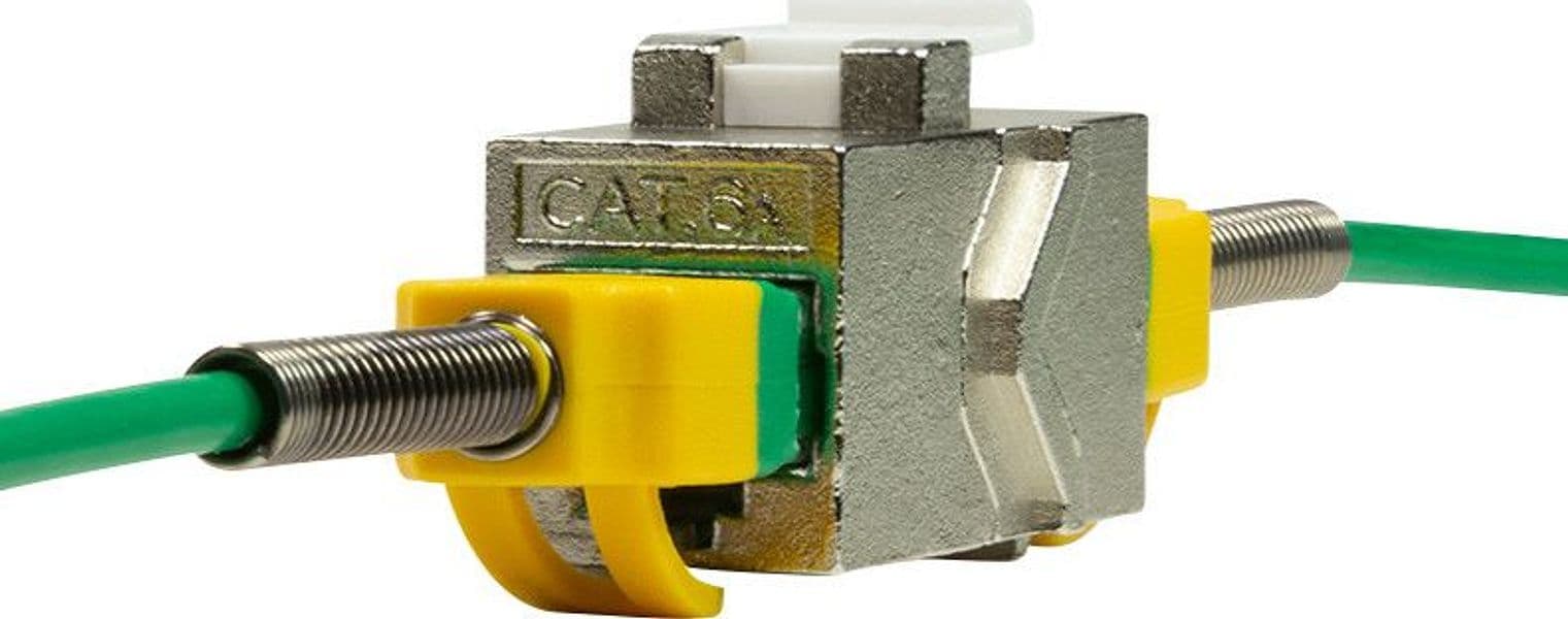 Accoppiatore Cat.6A Keystone 2xRJ45 STP Larghezza solo 14,6 mm Silver in Socket Scontolo.net - Potenza, commercioVirtuoso.it