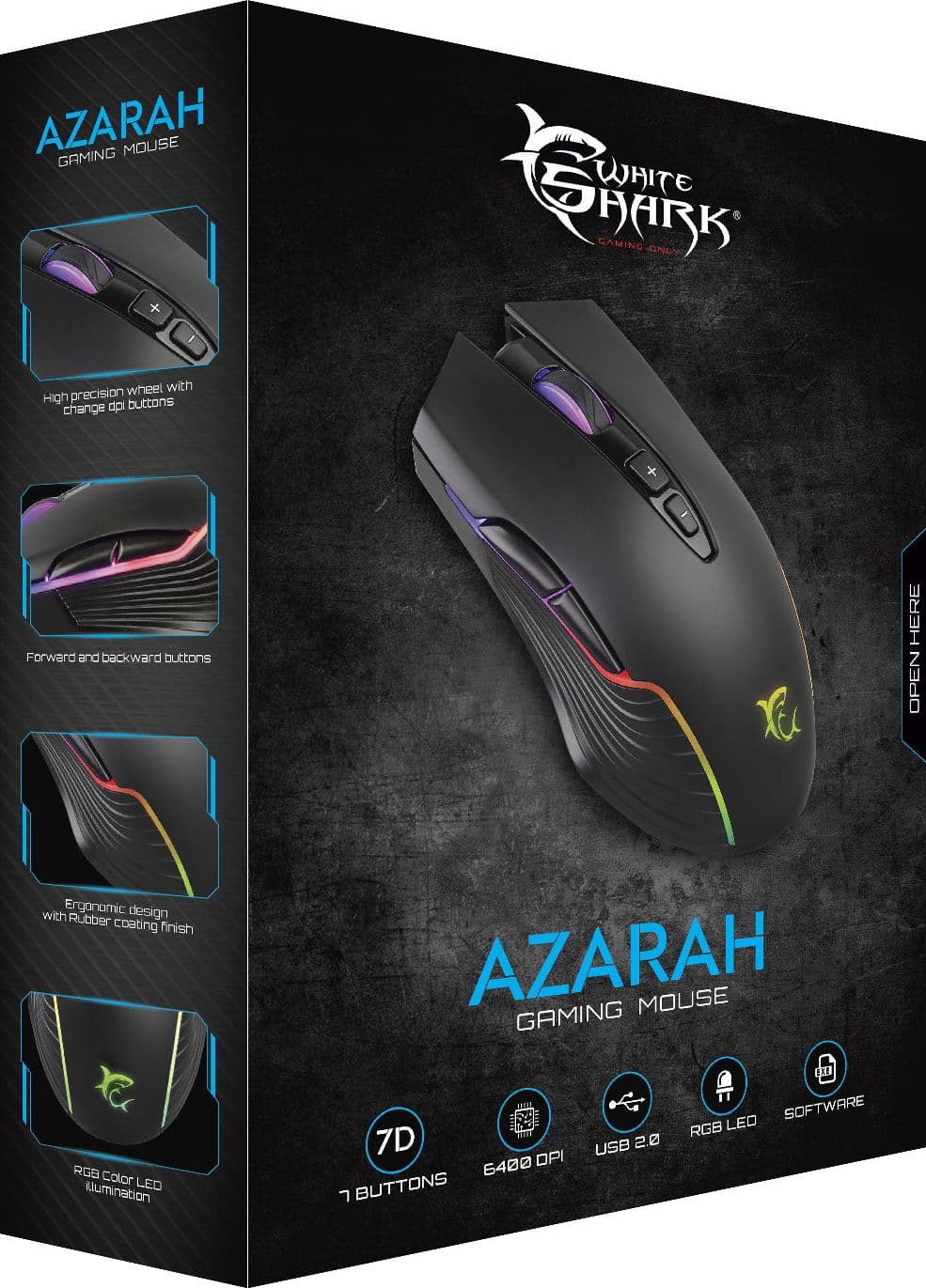 Mouse Gaming 6400 Dpi GM-5003 AZARAH RGB Nero in Mouse da gioco Scontolo.net - Potenza, commercioVirtuoso.it