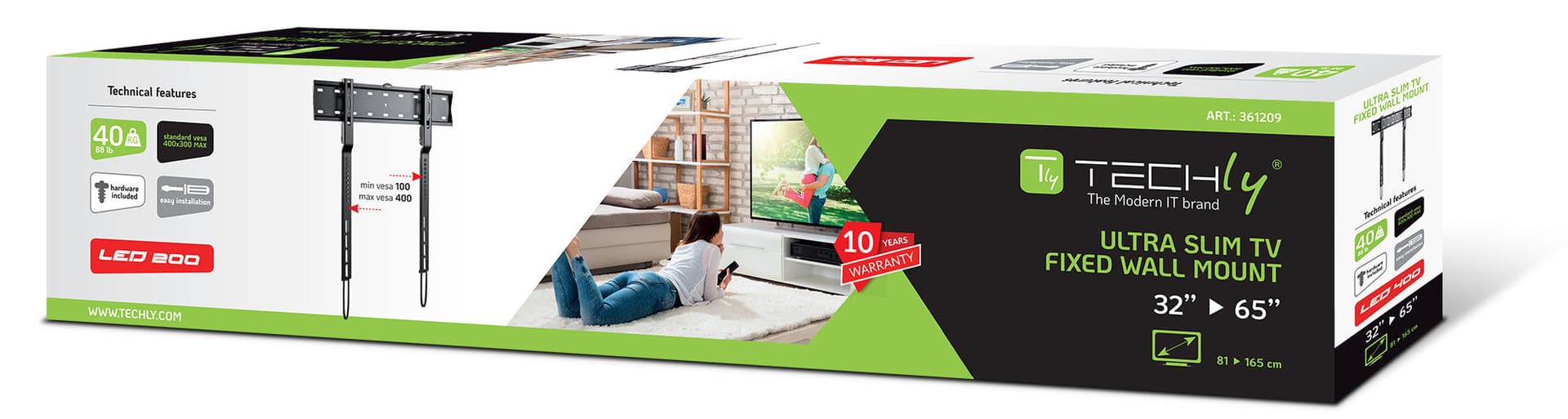 Supporto fisso da Muro Ultra-Slim per TV LED/LCD 32-65'' in Supporti da parete e da soffitto Scontolo.net - Potenza, commercioVirtuoso.it