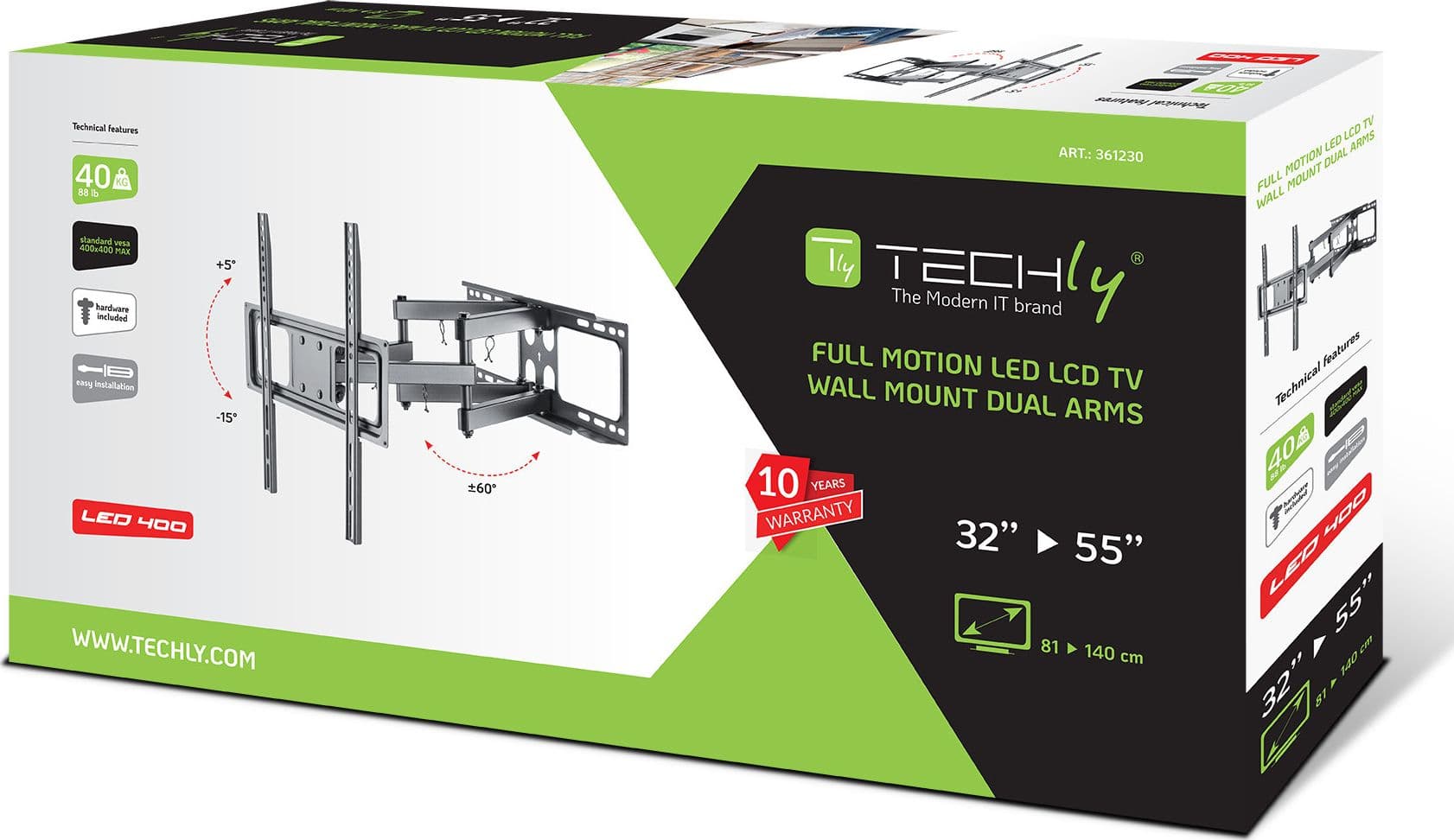 Supporto da parete per TV LED/LCD da 32'' a 55'' in Supporti da parete e da soffitto Scontolo.net - Potenza, commercioVirtuoso.it
