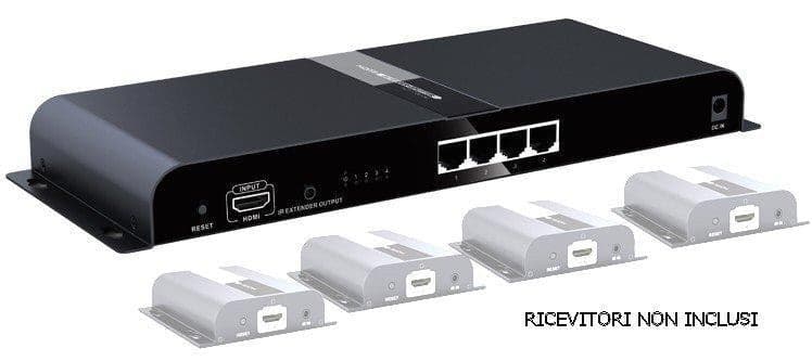 Extender Splitter 4 vie HDMI con IR su Cavo CAT6/6a/7 fino a 120m in Cavi HDMI Scontolo.net - Potenza, commercioVirtuoso.it