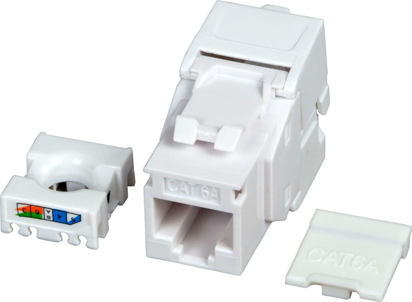 Frutto Keystone Cat.6A UTP Bianco con tappo antipolvere in Cavi Ethernet Scontolo.net - Potenza, commercioVirtuoso.it
