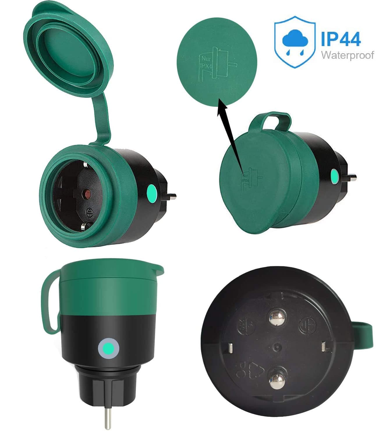 Smart Plug Schuko WiFi intelligente per Esterno IP44 16A 3680W in Spine intelligenti e telecomandate Scontolo.net - Potenza, commercioVirtuoso.it