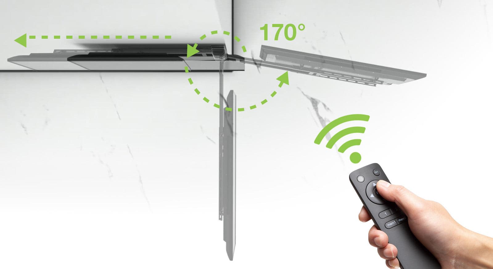 Supporto TV Basculante Motorizzato da Parete per TV da 32'' a 75'' in Supporti da parete e da soffitto Scontolo.net - Potenza, commercioVirtuoso.it
