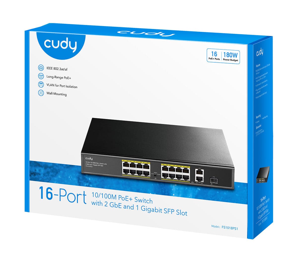 Switch PoE+ 10/100M a 16 Porte con 2GbE e 1 Porta SFP, FS1018PS1 in  Scontolo.net - Potenza, commercioVirtuoso.it