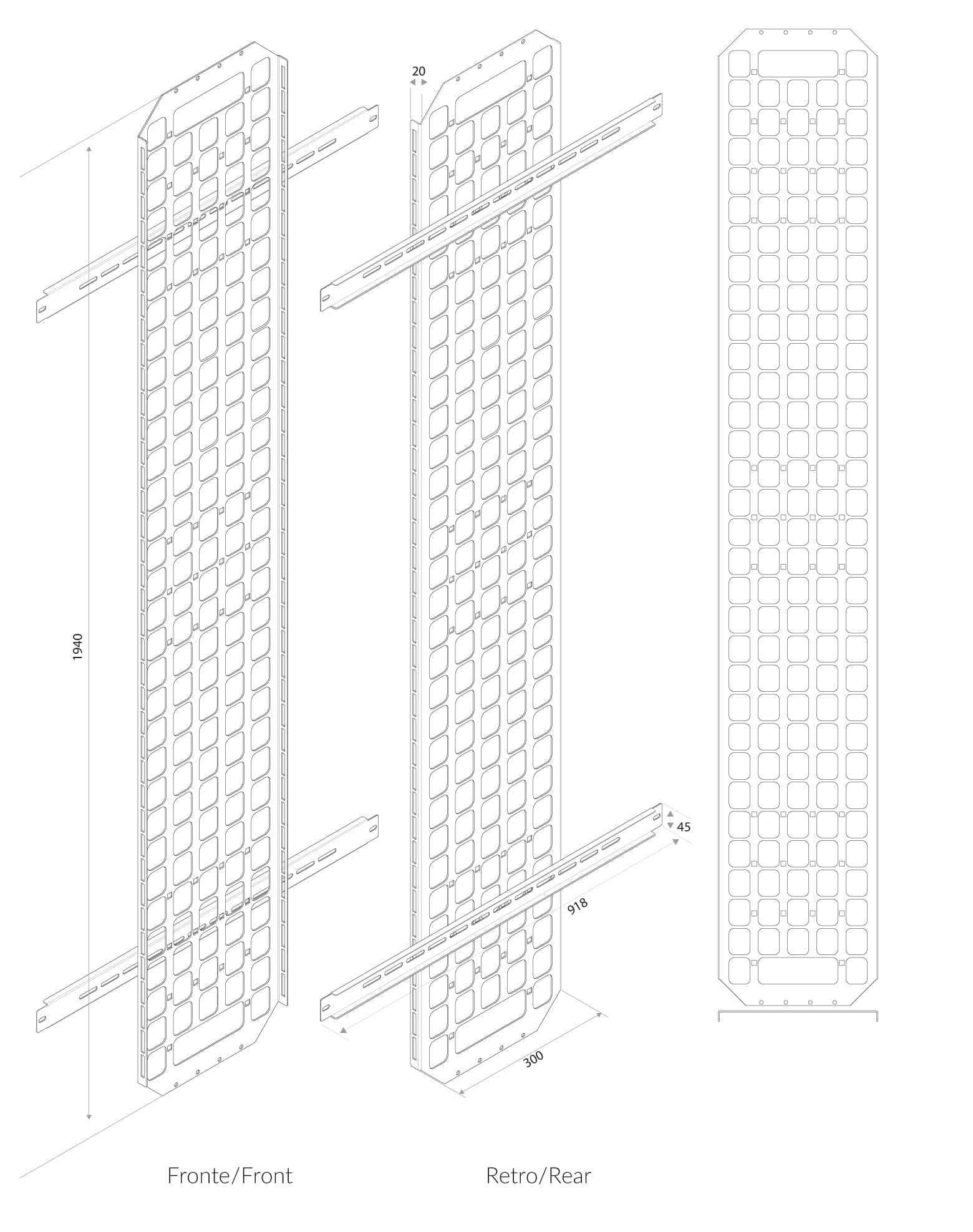 Canala Discesa Cavi per Rack 42U Profondi 1000 mm in Protezioni per cavi a pavimento Scontolo.net - Potenza, commercioVirtuoso.it