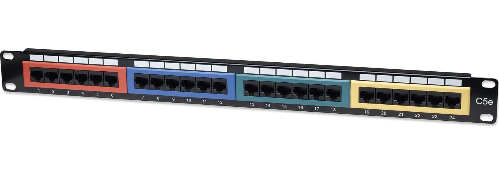 Pannello Patch UTP 24 porte Cat.5E Codifica Colorata in Cavi Ethernet Scontolo.net - Potenza, commercioVirtuoso.it