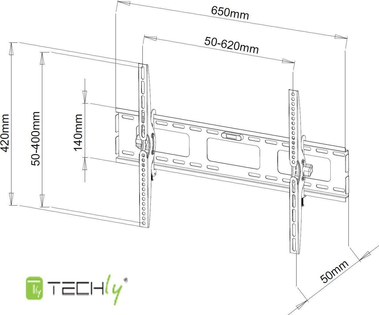 Supporto a Muro per TV LED LCD 40-65'' Inclinabile in Supporti da parete e da soffitto Scontolo.net - Potenza, commercioVirtuoso.it