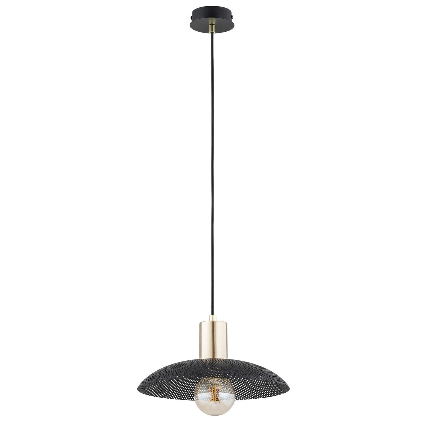 Sospensione Contemporanea Spirit 1 Luce In Acciaio Oro E Nero in Lampade a sospensione LuceArt - Montecorvino Pugliano, commercioVirtuoso.it