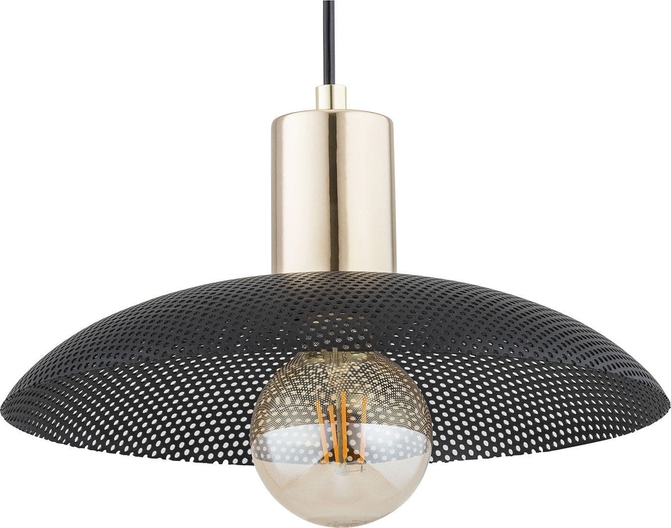 Sospensione Contemporanea Spirit 1 Luce In Acciaio Oro E Nero in Lampade a sospensione LuceArt - Montecorvino Pugliano, commercioVirtuoso.it