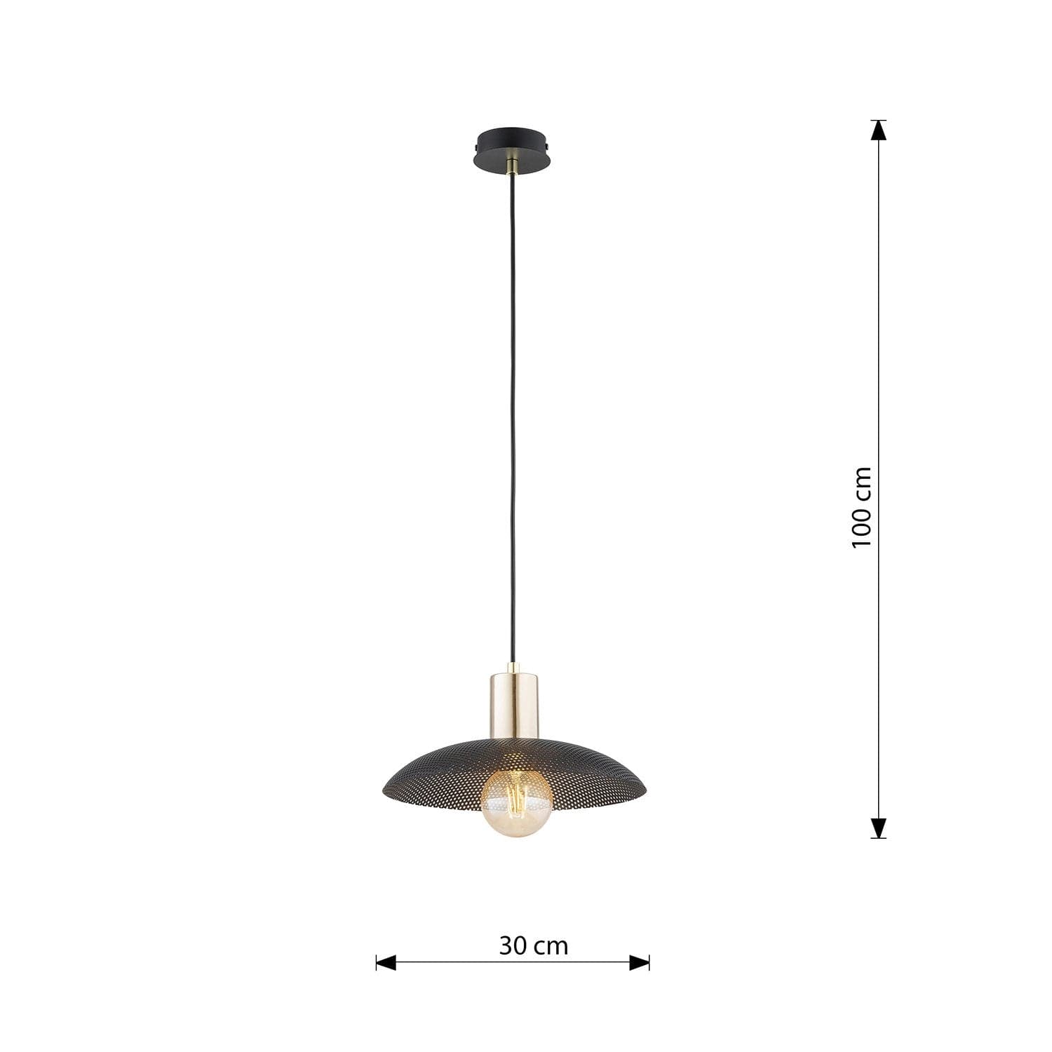 Sospensione Contemporanea Spirit 1 Luce In Acciaio Oro E Nero in Lampade a sospensione LuceArt - Montecorvino Pugliano, commercioVirtuoso.it