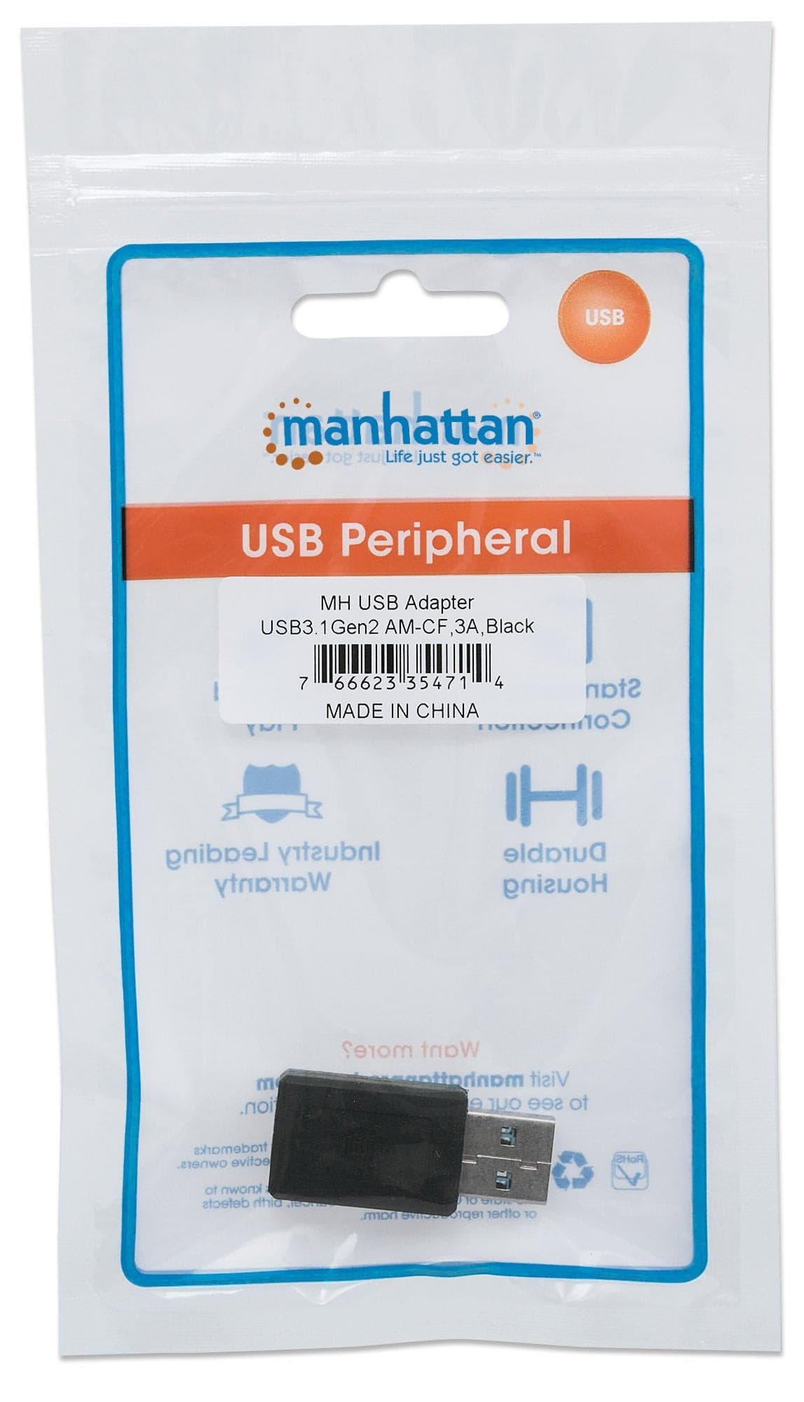 Adattatore Convertitore USB3.1 Gen2 USB A Maschio a USB-C&trade Femmina in Caricabatterie da muro Scontolo.net - Potenza, commercioVirtuoso.it
