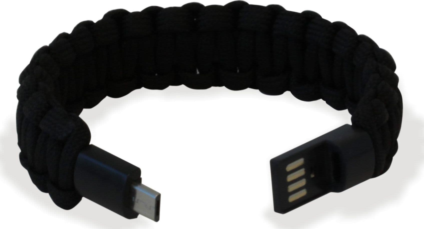 Bracciale Paracord con Micro USB Nero in Bracciali Scontolo.net - Potenza, commercioVirtuoso.it