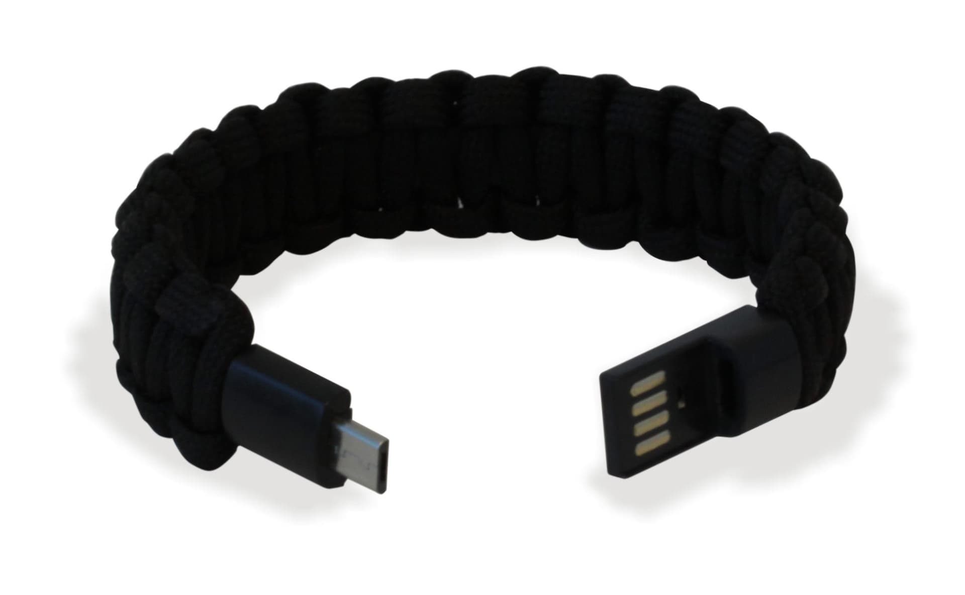 Bracciale Paracord con Micro USB Nero in Bracciali Scontolo.net - Potenza, commercioVirtuoso.it