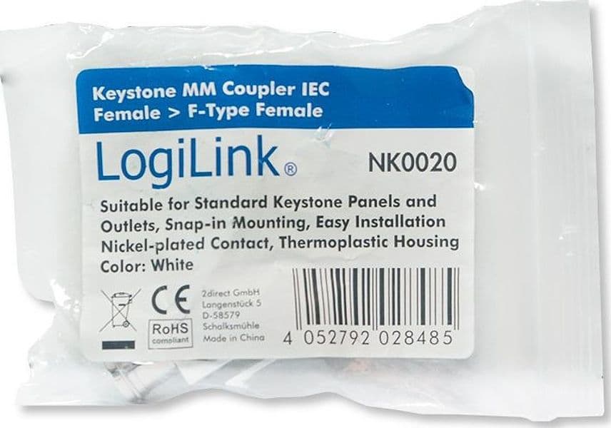 Adattatore Keystone IEC Femmina a F Femmina in Adattatori Scontolo.net - Potenza, commercioVirtuoso.it