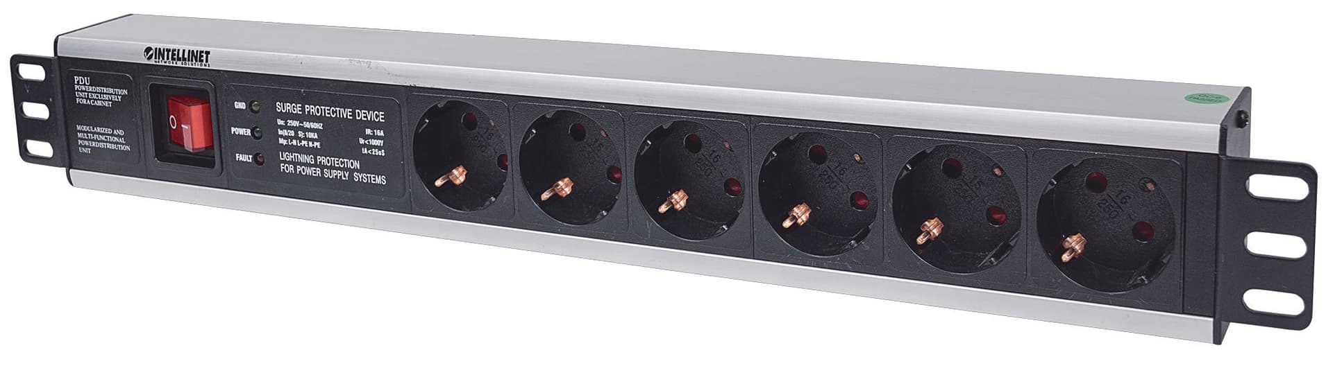 Multipresa per Rack 19'' 6 posti Spina Schuko Angolata 1.5U in Multiprese Scontolo.net - Potenza, commercioVirtuoso.it