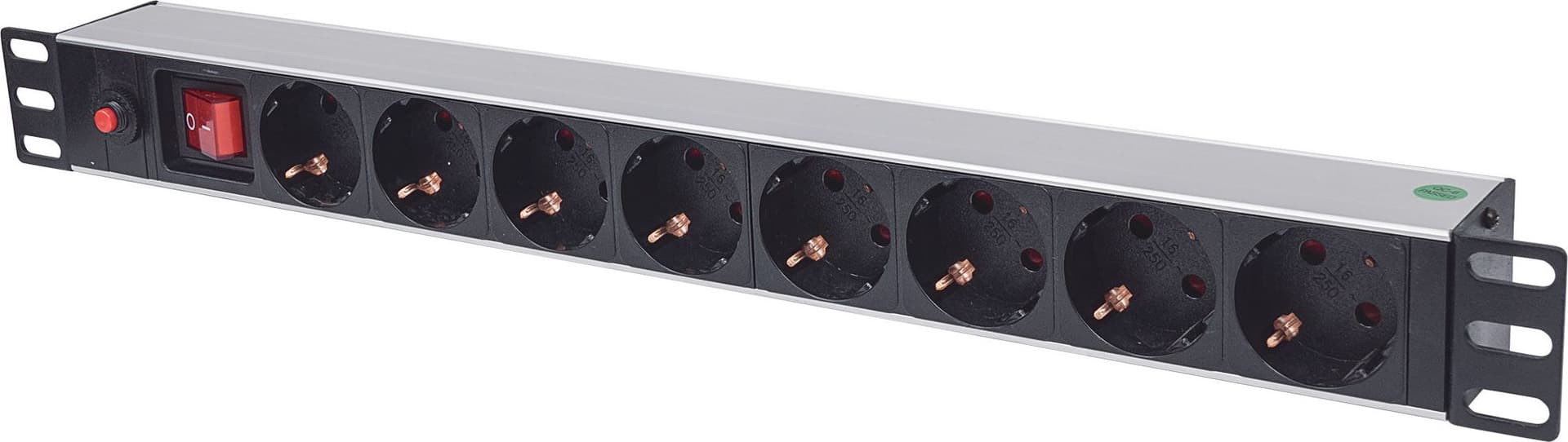 Multipresa per Rack 19'' 8 posti Spina Schuko Angolata 1U in Multiprese Scontolo.net - Potenza, commercioVirtuoso.it