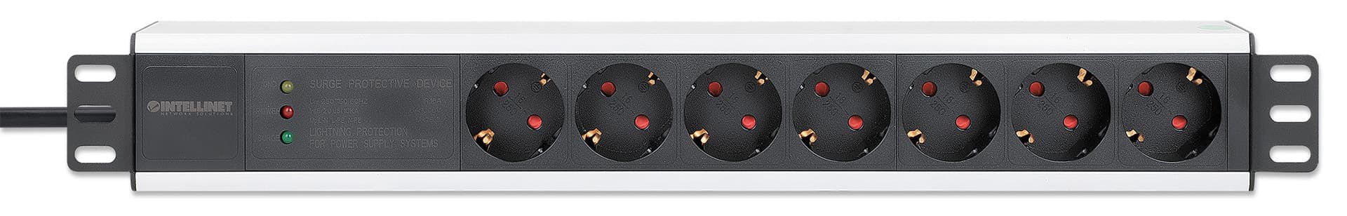 Multipresa per Rack 19'' 7 posti Spina Schuko Angolata 1U in Multiprese Scontolo.net - Potenza, commercioVirtuoso.it