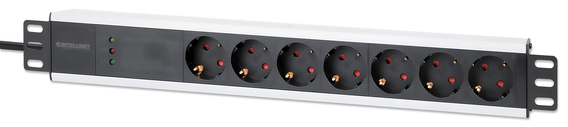 Multipresa per Rack 19'' 7 posti Spina Schuko Angolata 1U in Multiprese Scontolo.net - Potenza, commercioVirtuoso.it