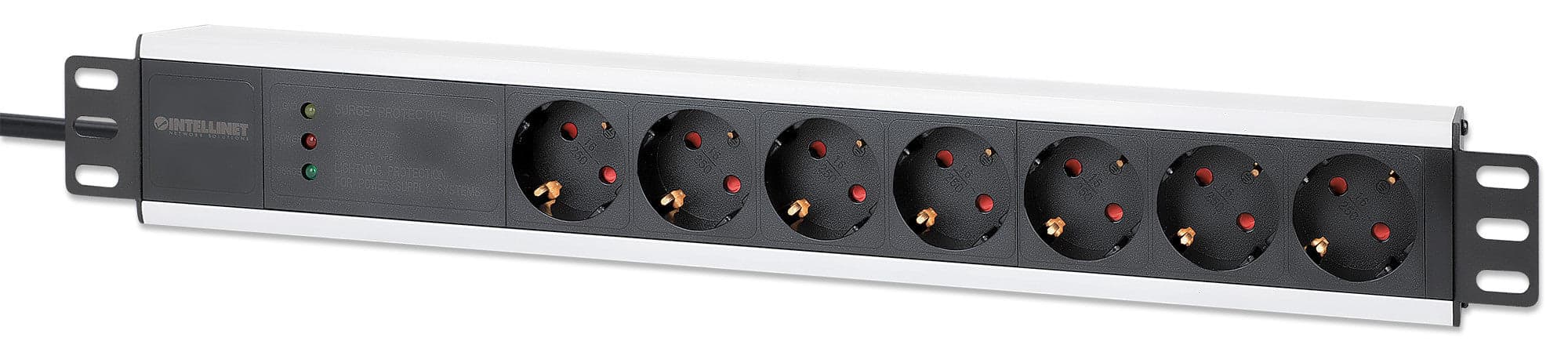 Multipresa per Rack 19'' 7 posti Spina Schuko Angolata 1U in Multiprese Scontolo.net - Potenza, commercioVirtuoso.it