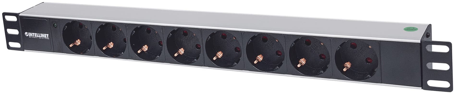 Multipresa per Rack 19'' 8 posti Spina Schuko Angolata 1U in Multiprese Scontolo.net - Potenza, commercioVirtuoso.it