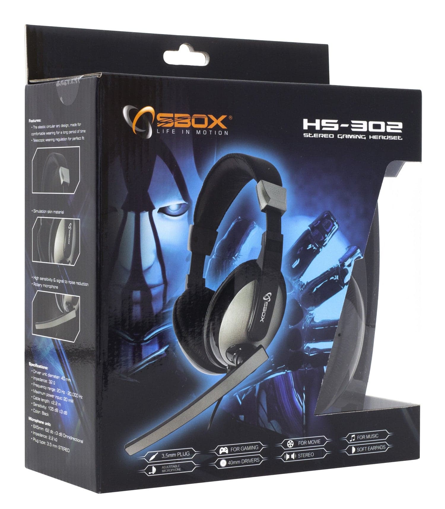 Cuffie Gaming con Microfono Nero HS-302 in Cuffie gaming Scontolo.net - Potenza, commercioVirtuoso.it