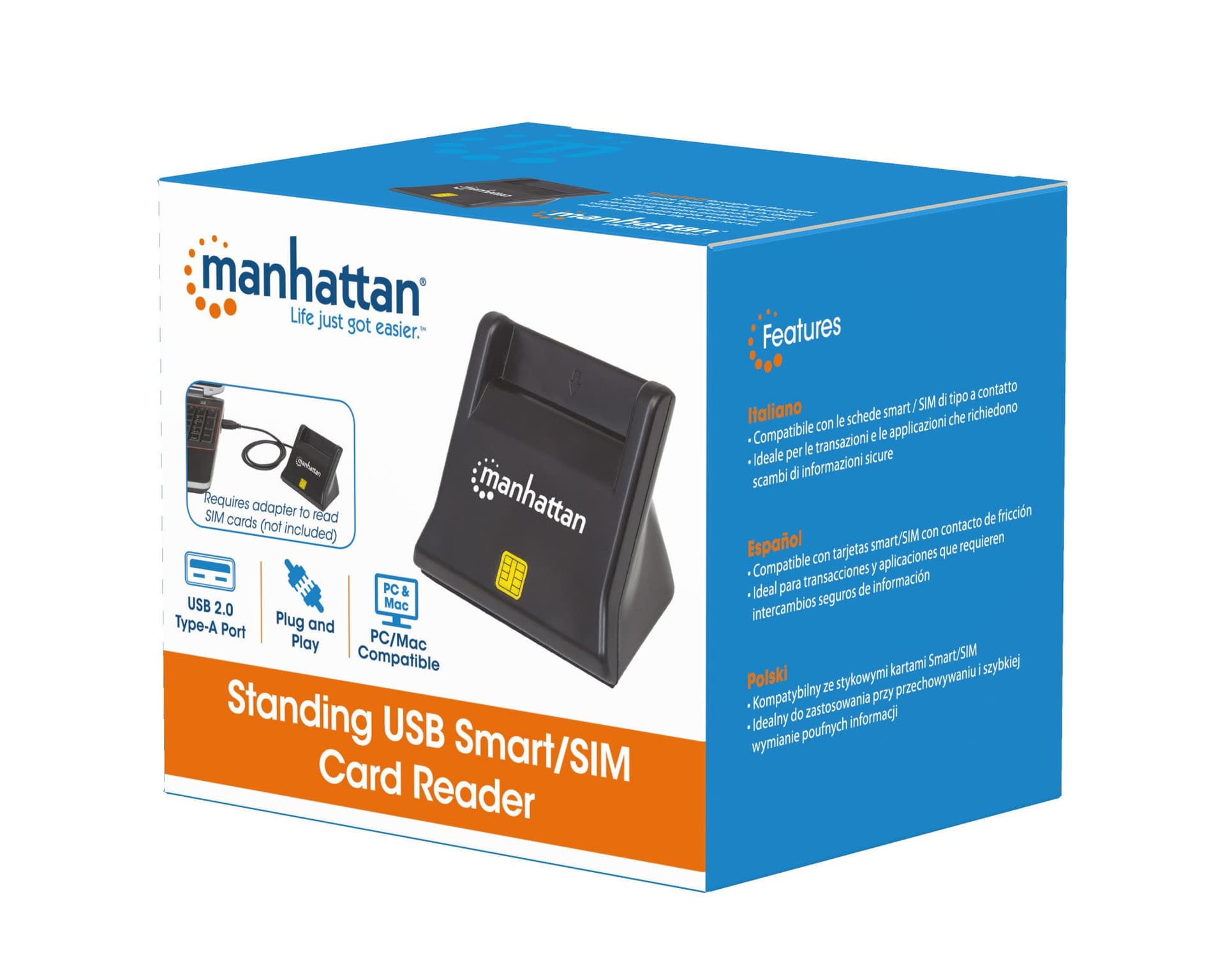 Lettore di Schede Smart SIM Desktop Nero in Lettori schede di memoria esterni Scontolo.net - Potenza, commercioVirtuoso.it