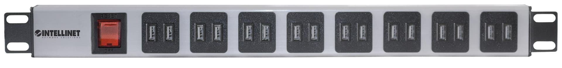 Multipresa per Rack 16 uscite USB tipo A Spina Schuko Angolata 1U in Multiprese Scontolo.net - Potenza, commercioVirtuoso.it
