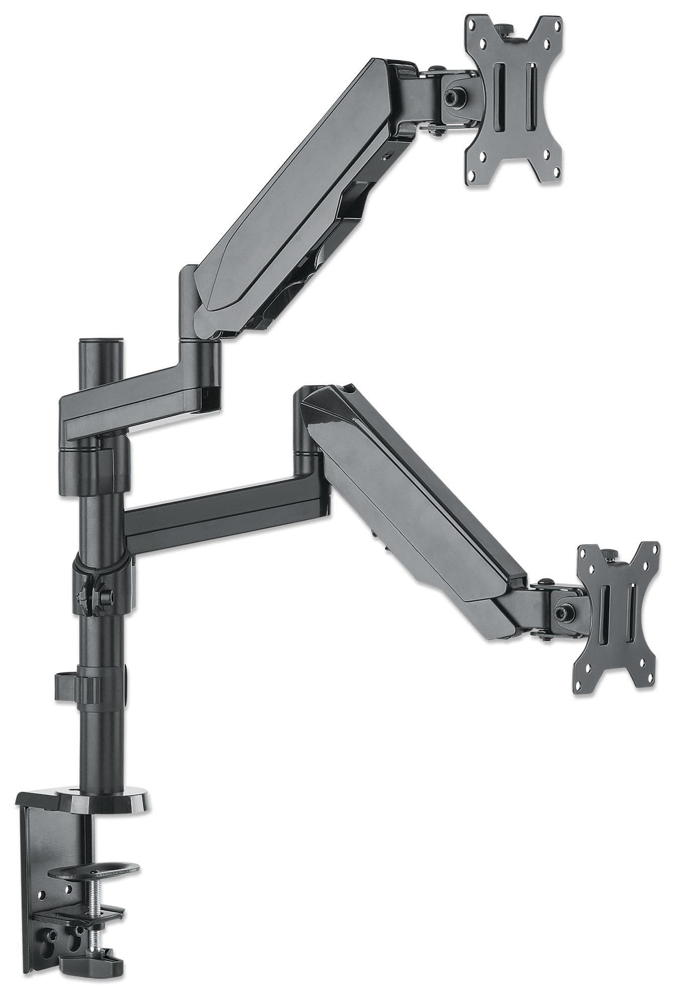 Supporto da Scrivania Doppio Monitor 17-32'' con molla a gas Nero in Supporti Scontolo.net - Potenza, commercioVirtuoso.it