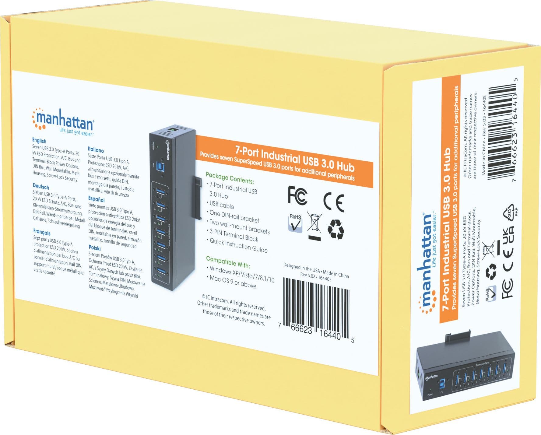Hub Industriale USB 3.0 7 Porte in  Scontolo.net - Potenza, commercioVirtuoso.it
