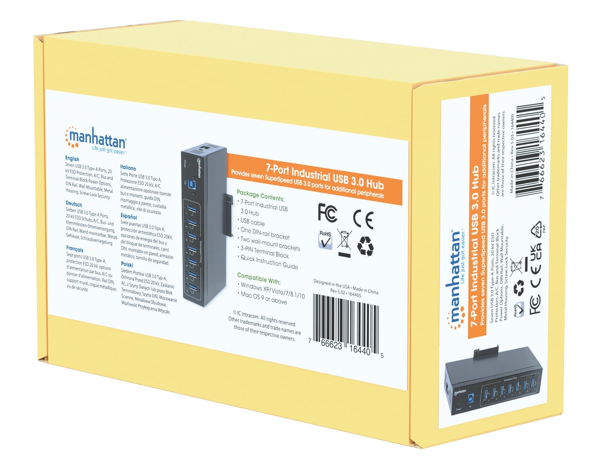 Hub Industriale USB 3.0 7 Porte in  Scontolo.net - Potenza, commercioVirtuoso.it