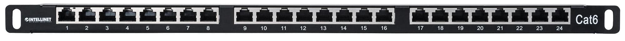 Pannello Patch 24 posti 19'' 0.5U Cat6 FTP Nero in Pannelli patch Ethernet Scontolo.net - Potenza, commercioVirtuoso.it
