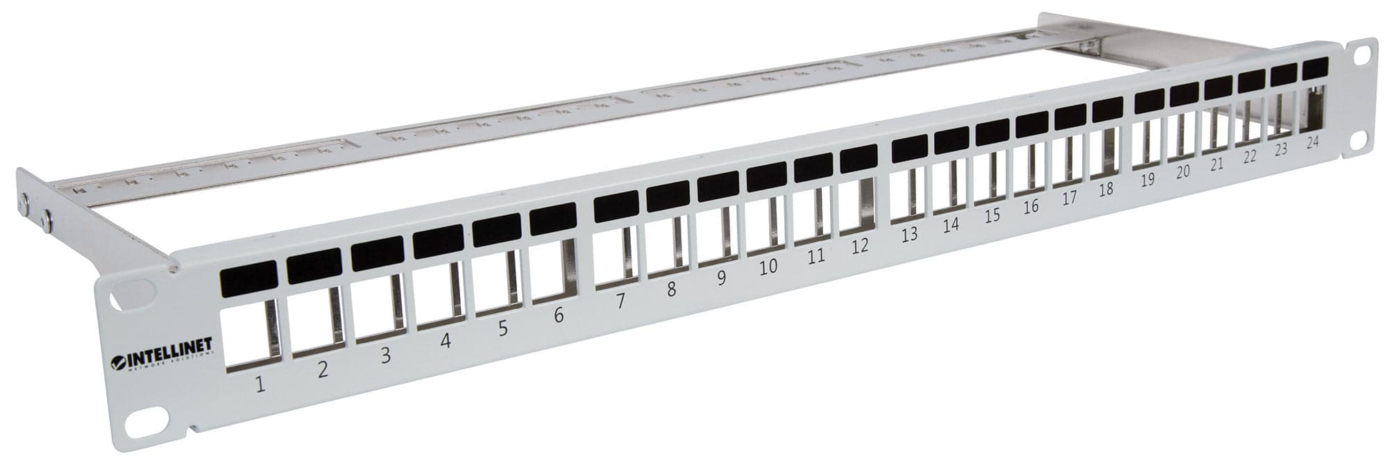 Pannello Patch Modulare Senza Frutti 24 Posti Grigio in Pannelli patch Ethernet Scontolo.net - Potenza, commercioVirtuoso.it