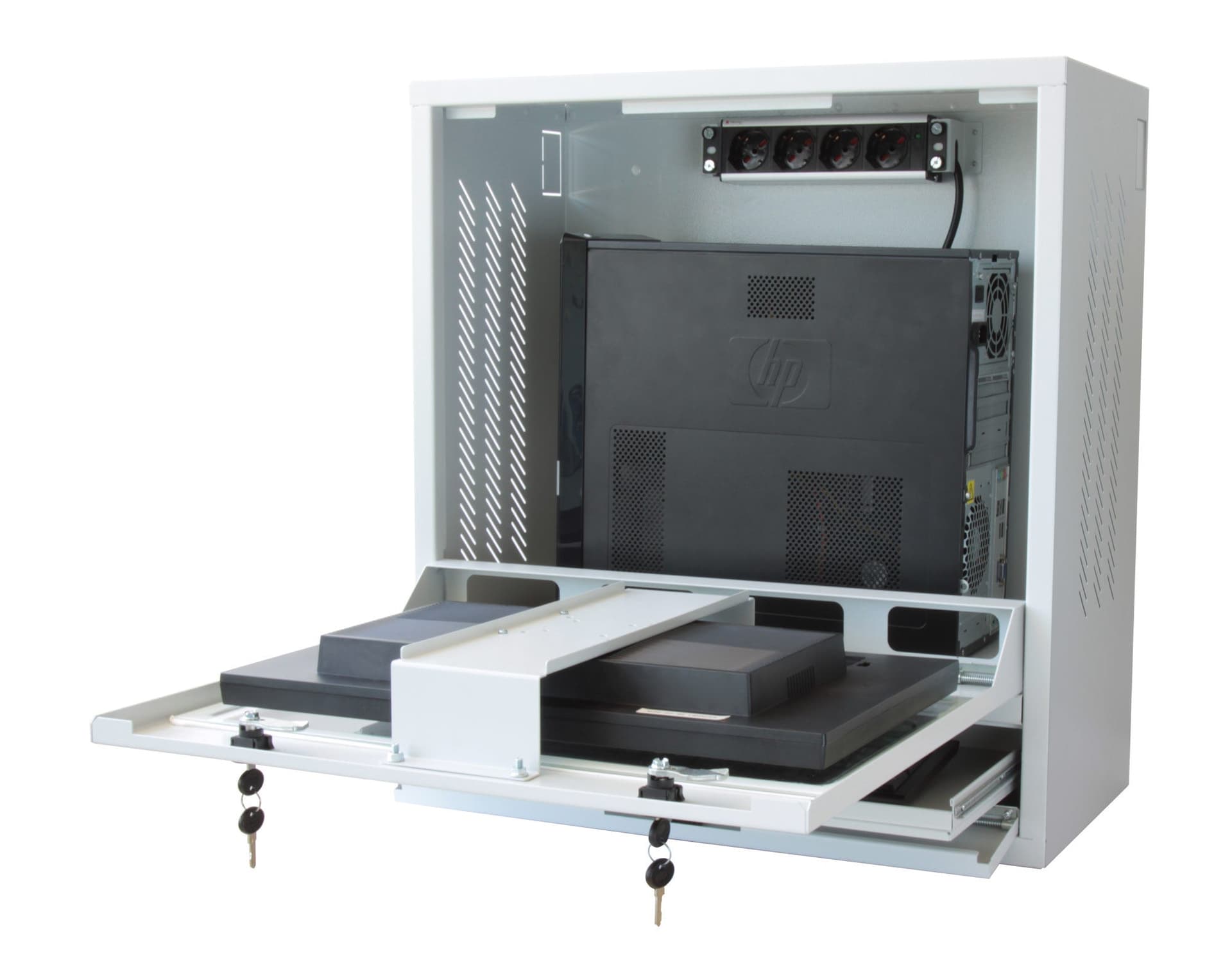 Armadio di sicurezza per PC, monitor LCD e tastiera Bianco in Mobili Scontolo.net - Potenza, commercioVirtuoso.it