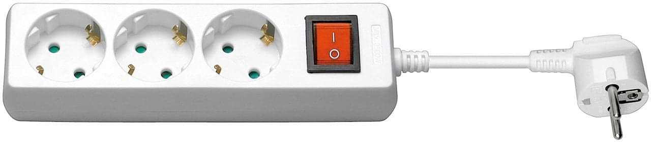 Multipresa 3 Posti Schuko con Interruttore e Cavo 3 metri in Multiprese Scontolo.net - Potenza, commercioVirtuoso.it