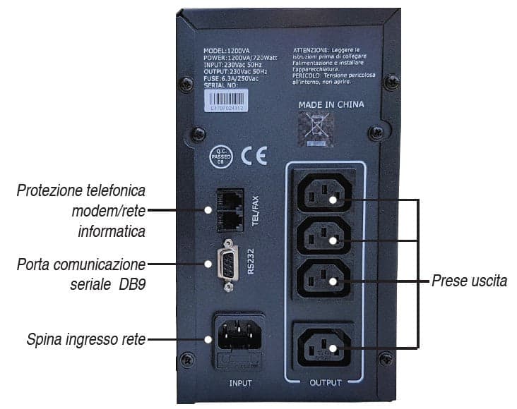Gruppo di continuit&agrave 1200VA 720W Line Interactive in  Scontolo.net - Potenza, commercioVirtuoso.it