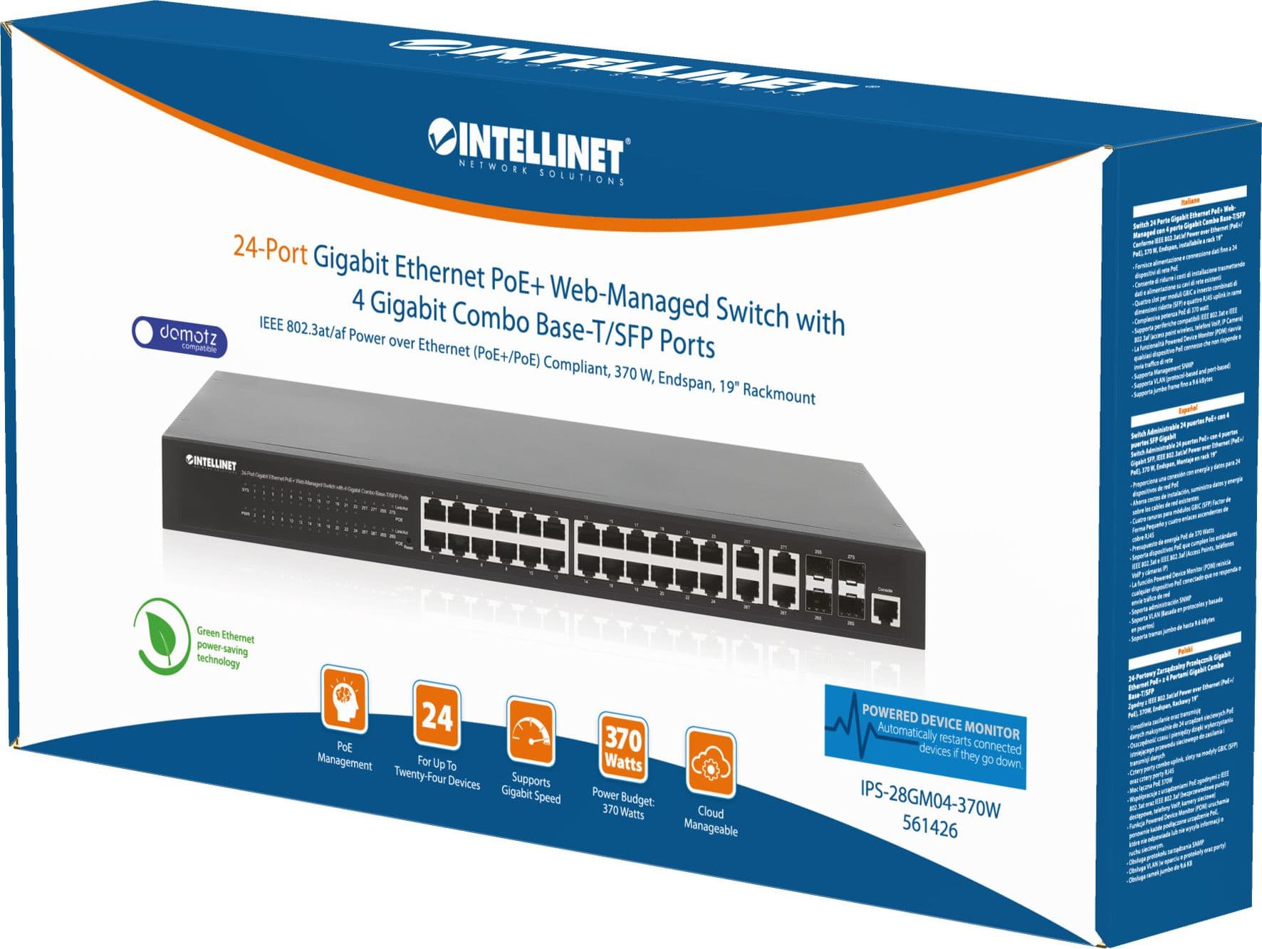 Switch 24p. Gigabit Ethernet PoE+ con 4p. Gigabit Combo Base-T/SFP in  Scontolo.net - Potenza, commercioVirtuoso.it