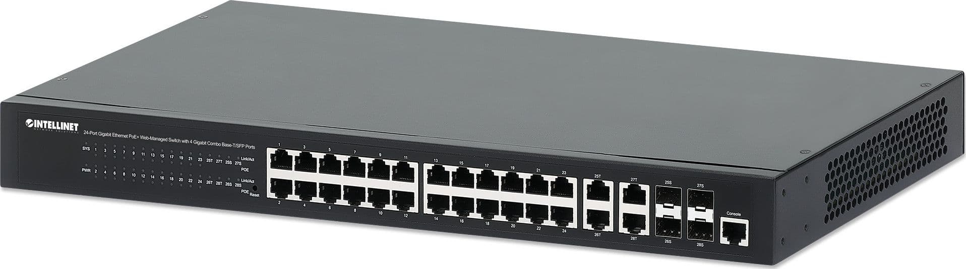Switch 24p. Gigabit Ethernet PoE+ con 4p. Gigabit Combo Base-T/SFP in  Scontolo.net - Potenza, commercioVirtuoso.it