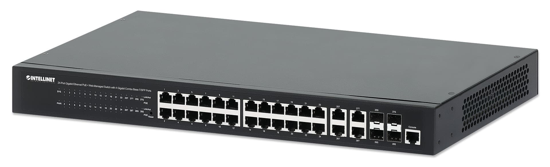 Switch 24p. Gigabit Ethernet PoE+ con 4p. Gigabit Combo Base-T/SFP in  Scontolo.net - Potenza, commercioVirtuoso.it
