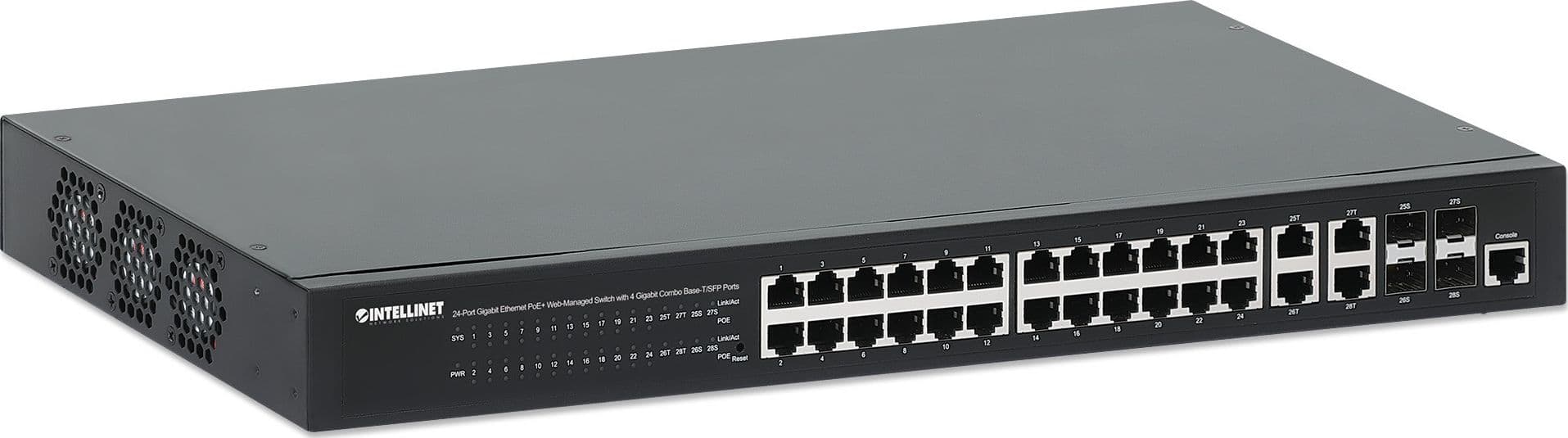 Switch 24p. Gigabit Ethernet PoE+ con 4p. Gigabit Combo Base-T/SFP in  Scontolo.net - Potenza, commercioVirtuoso.it