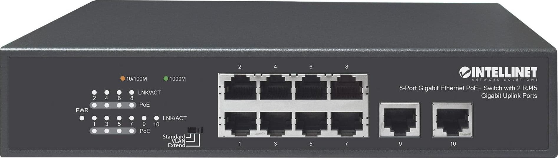 Switch Ethernet Gigabit 8 Porte PoE+ con 2 porte RJ45 Gigabit Uplink in  Scontolo.net - Potenza, commercioVirtuoso.it
