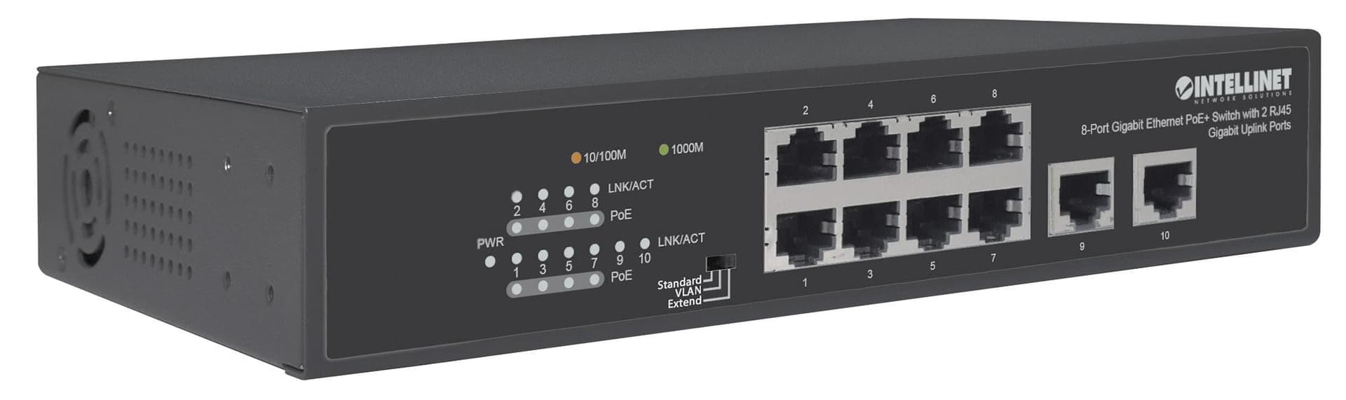 Switch Ethernet Gigabit 8 Porte PoE+ con 2 porte RJ45 Gigabit Uplink in  Scontolo.net - Potenza, commercioVirtuoso.it