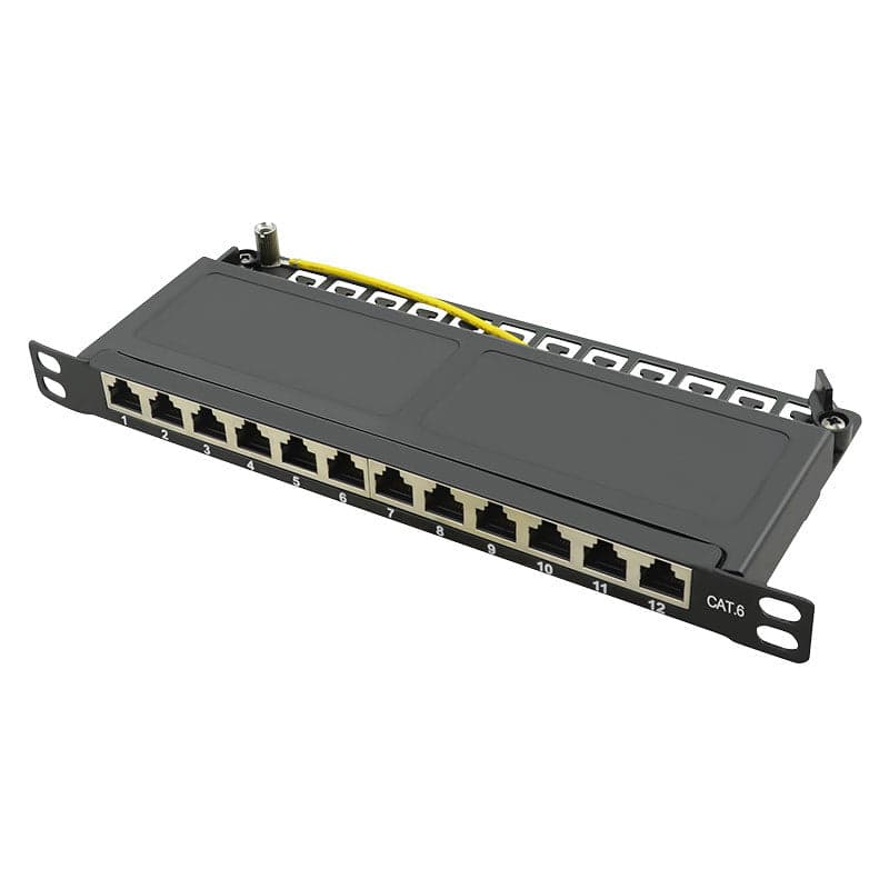 Panello Patch 10'', Cat.6, schermato, 0,5 U, 12 Porte, Nero in Pannelli patch Ethernet Scontolo.net - Potenza, commercioVirtuoso.it