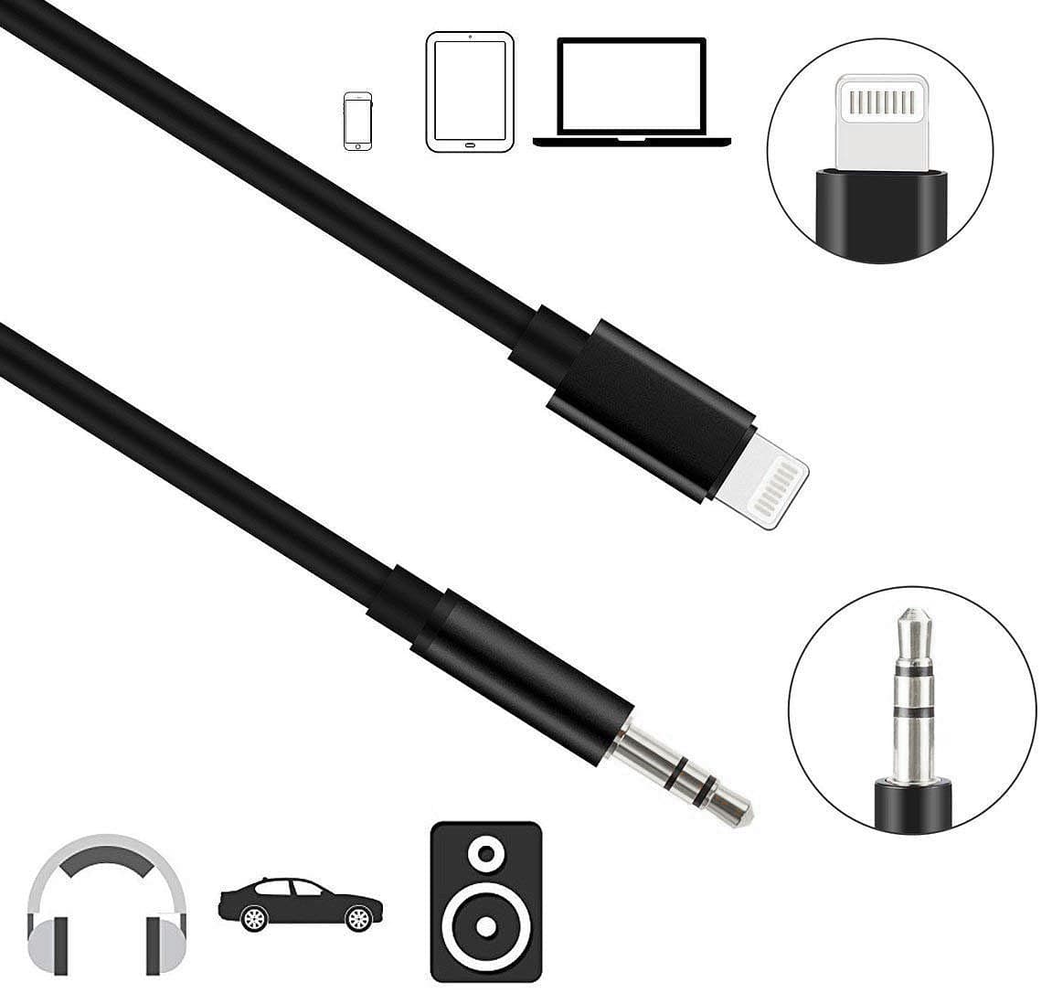 Cavo da Apple Lightning a Audio 3,5 mm M 1m Nero in Cavi Stereo Jack Scontolo.net - Potenza, commercioVirtuoso.it