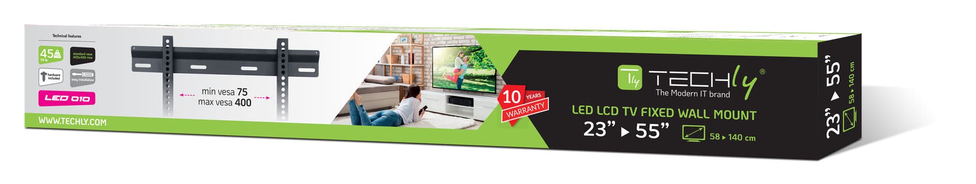 Staffa a Muro Ultra Slim TV LED LCD 23-55'' in Supporti da parete e da soffitto Scontolo.net - Potenza, commercioVirtuoso.it