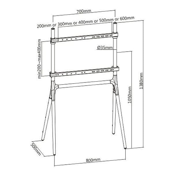 Supporto a Pavimento per TV LCD/LED/Plasma 49-70'' stile cavalletto in Supporti da parete e da soffitto Scontolo.net - Potenza, commercioVirtuoso.it