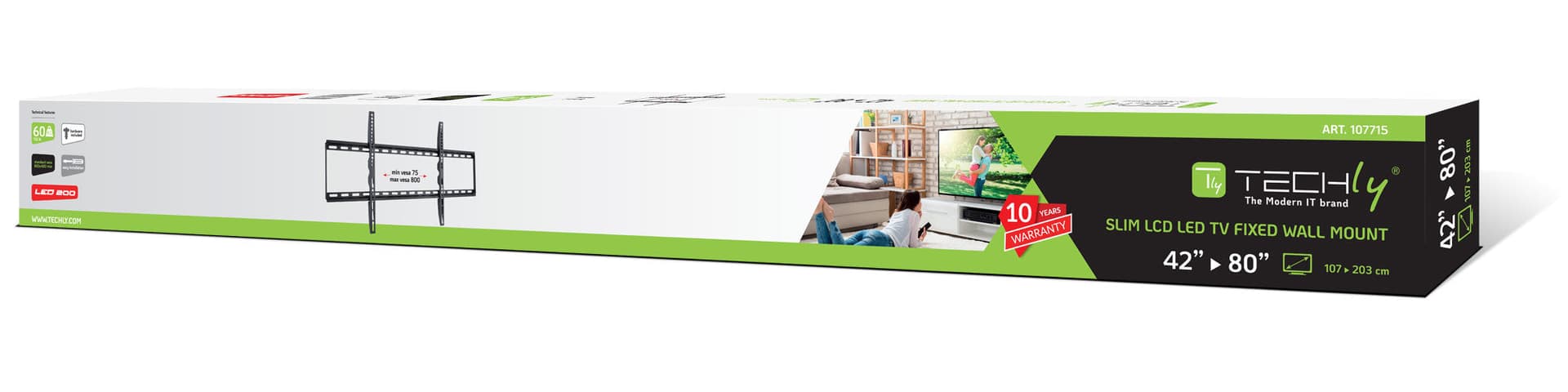Staffa a Muro Fissa Slim TV LED LCD 42-80'' in Supporti da parete e da soffitto Scontolo.net - Potenza, commercioVirtuoso.it