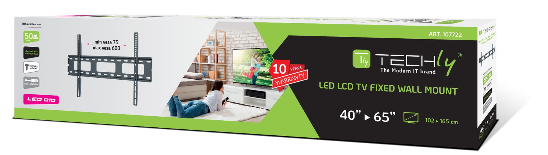 Supporto a Muro per TV LED LCD Ultra Slim 40-65'' Fisso in Supporti da parete e da soffitto Scontolo.net - Potenza, commercioVirtuoso.it