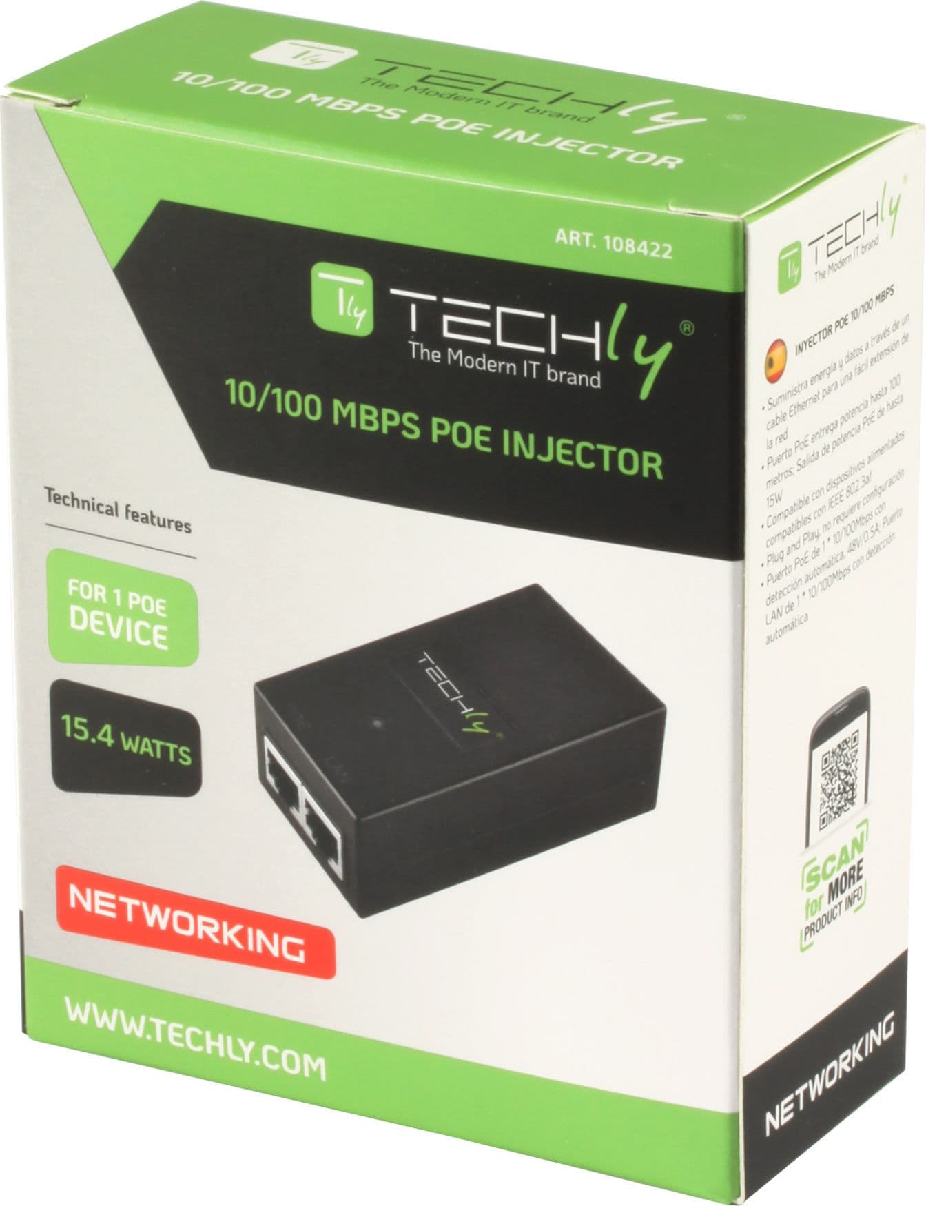 Iniettore PoE 10/100 Mbps in  Scontolo.net - Potenza, commercioVirtuoso.it