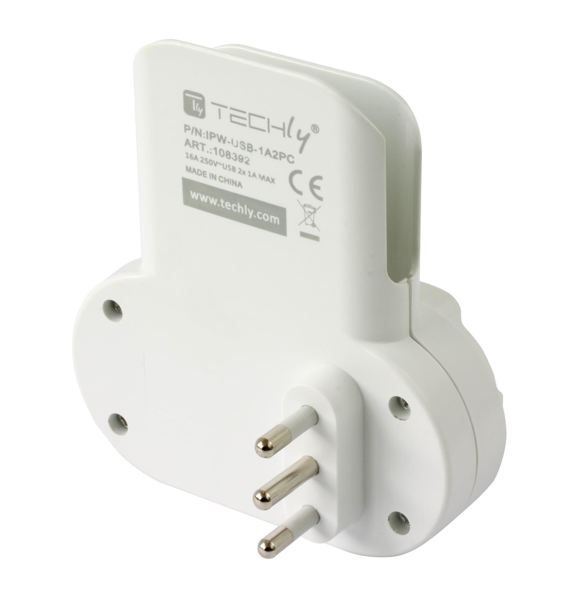 Adattatore Presa bipasso/Schuko 2 USB 1A con porta telefono in Adattatori da viaggio Scontolo.net - Potenza, commercioVirtuoso.it